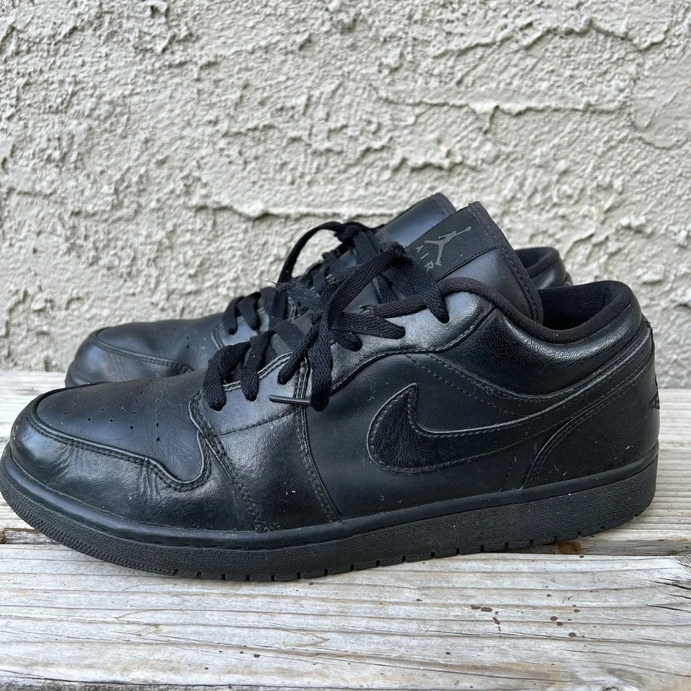 Air Jordan 1 Shoes Men Size 12 Low Triple Black 2022 553558-093